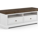 Komoda TV Mała Klasyczna Sosna Biel Natura Classica