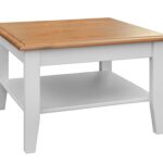 Drewniana biała ława INGRID