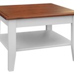 Drewniana biała ława INGRID