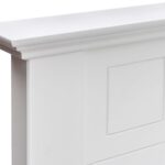 Białe drewniane łóżko dwuosobowe INGRID