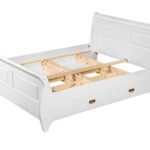 Łóżko białe dwuosobowe w stylu klasycznym ANADI