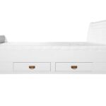 Łóżko białe dwuosobowe w stylu klasycznym ANADI