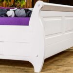 Łóżko białe dwuosobowe w stylu klasycznym ANADI