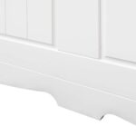 Białe drewniane łóżko dwuosobowe INGRID