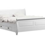 Łóżko białe dwuosobowe w stylu klasycznym ANADI