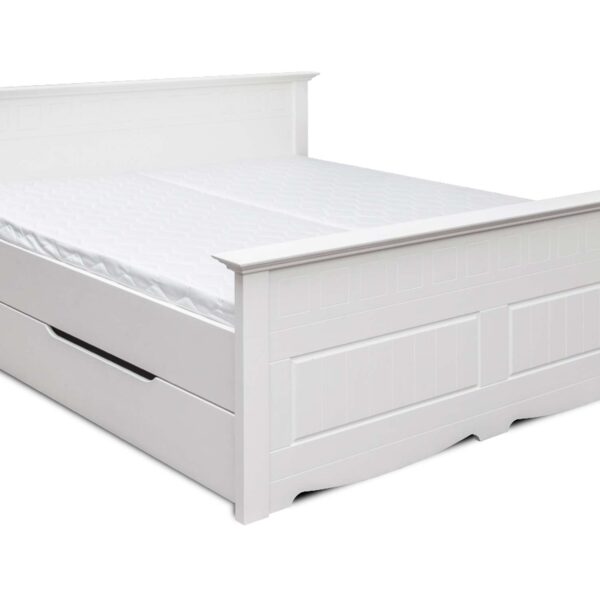 Białe łóżko INGRID