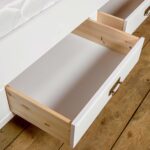 Łóżko białe dwuosobowe w stylu klasycznym ANADI