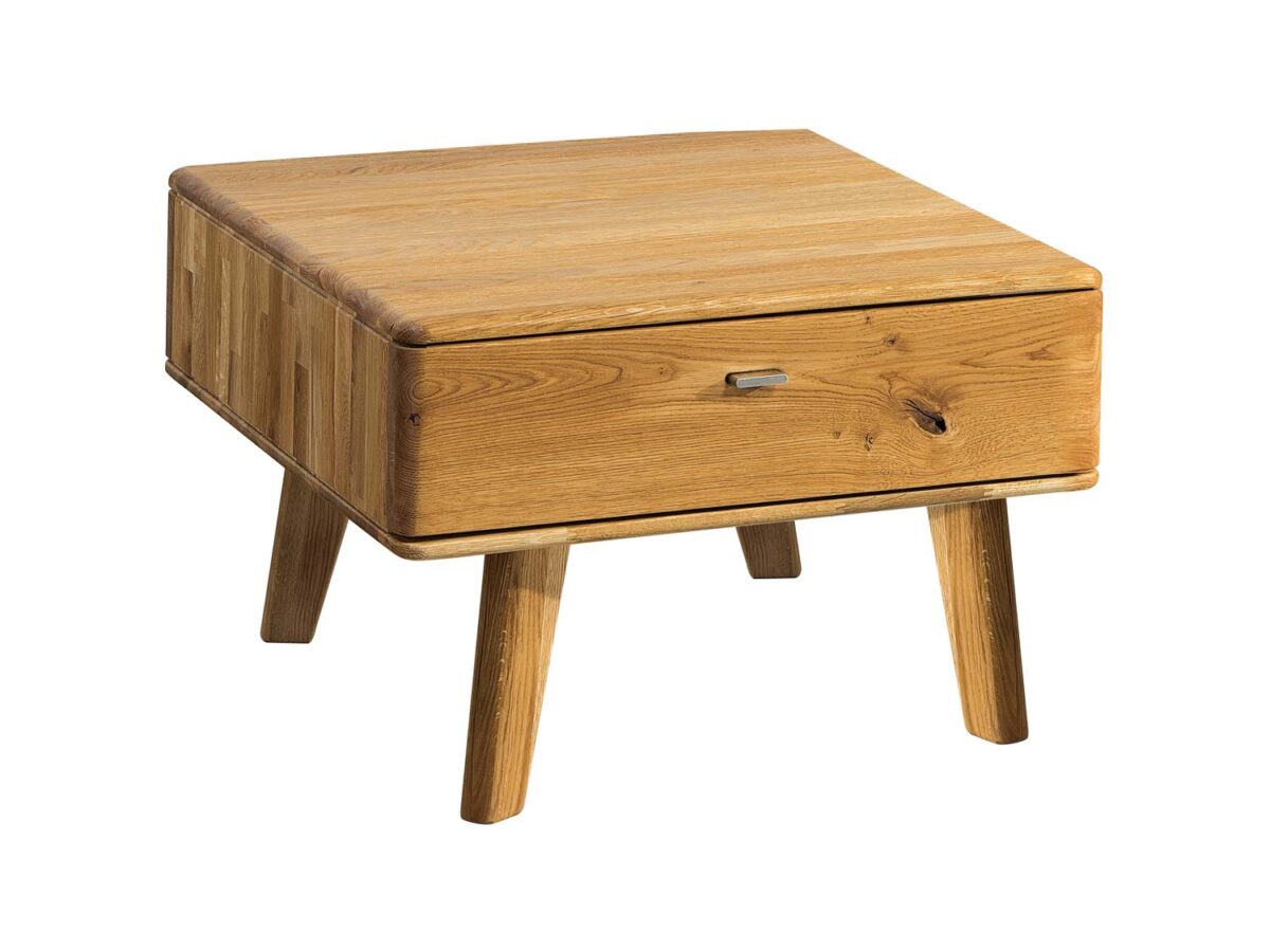 Mała drewniana ława z szufladą Maseri