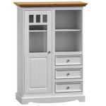 Mała witryna z litego drewna INGRID