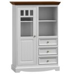 Mała witryna z litego drewna INGRID