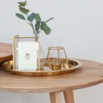 Stolik okrągły z drewna 70 cm Basic