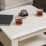 Drewniana biała ława INGRID