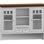 Biała nadstawka do kredensu INGRID