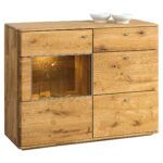 Niska komoda ze szkłem Maseri