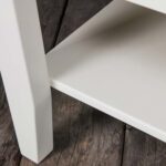 Drewniana biała ława INGRID