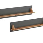 Dwie półki białe drewniane do pokoju INGRID