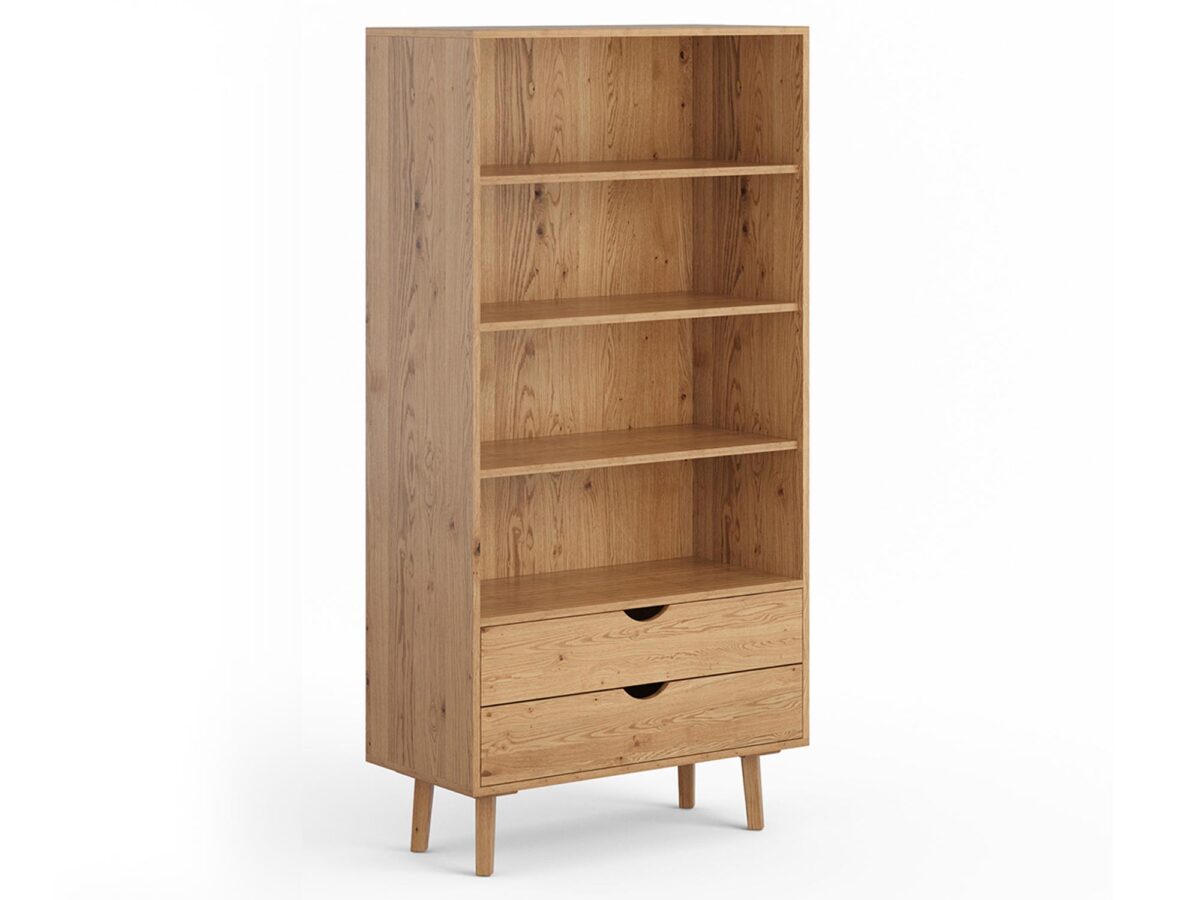 Dębowy Regał z Szufladami Lina