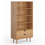 Dębowy Regał z Szufladami Lina