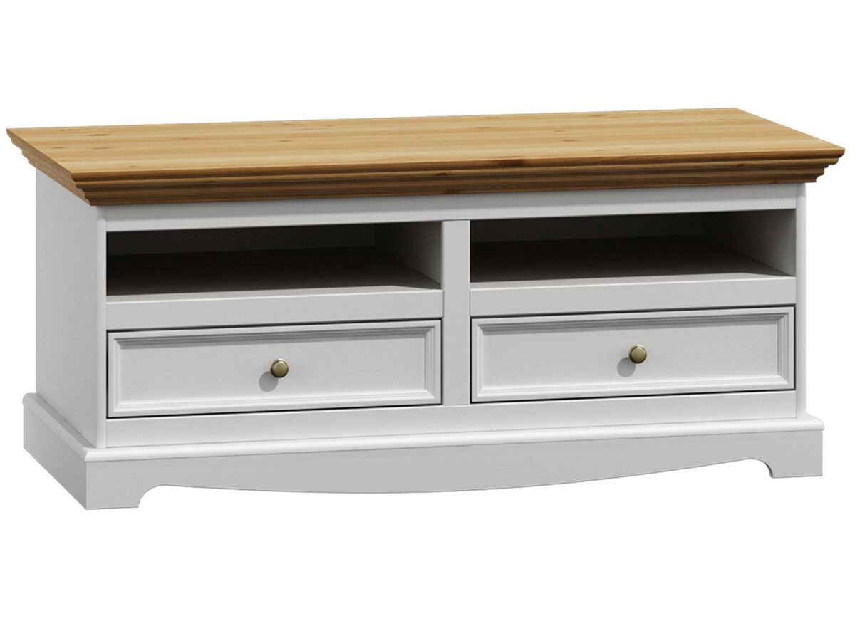 Klasyczna biała szafka RTV INGRID