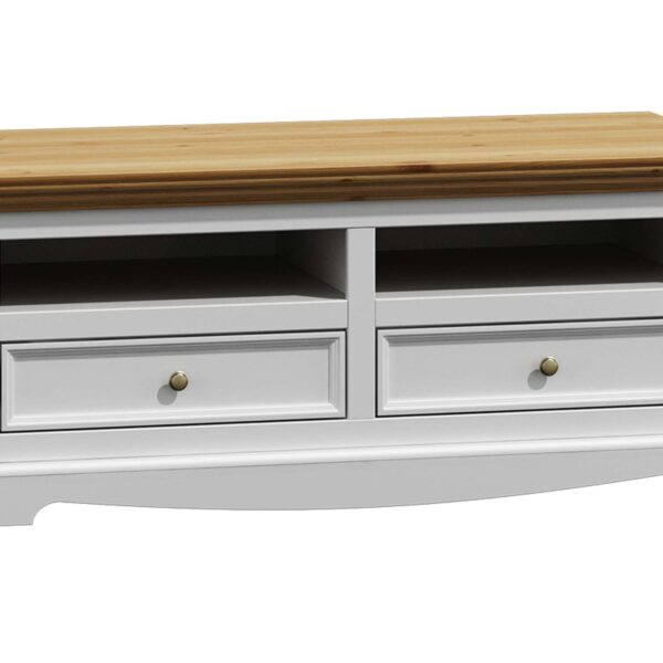 Klasyczna biała szafka RTV INGRID