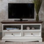 Klasyczna biała szafka RTV INGRID