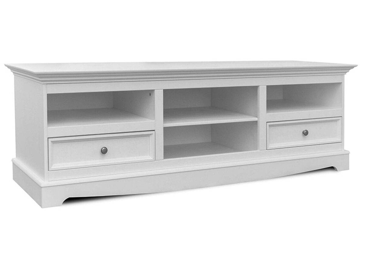 Duża biała szafka RTV vintage INGRID