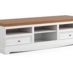 Duża biała szafka RTV vintage INGRID