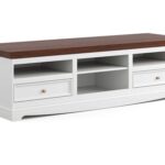 Duża biała szafka RTV vintage INGRID