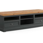 Duża biała szafka RTV vintage INGRID