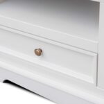 Duża biała szafka RTV vintage INGRID