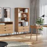 Dębowy Regał z Szufladami Lina