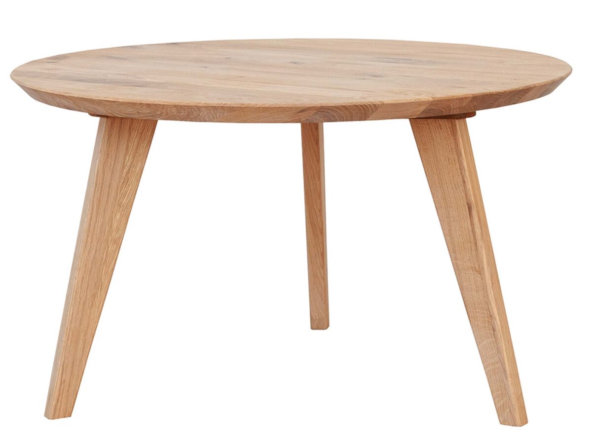 Stolik okrągły z drewna 70 cm Basic