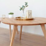 Stolik okrągły z drewna 70 cm Basic