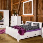 Duża szafa z lustrem z drewna sosnowego ANADI