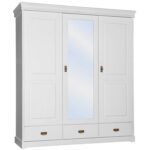 Szafa biała z lustrem trzydrzwiowa ANADI