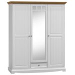 Drewniana szafa z lustrem vintage INGRID