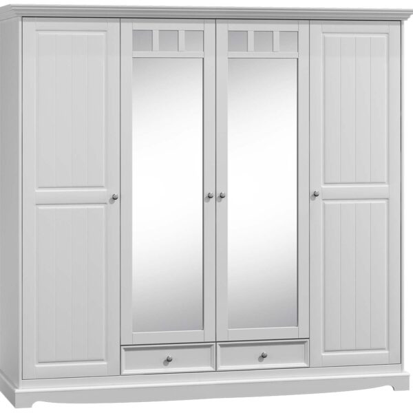 Czterodrzwiowa szafa drewniana INGRID