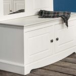 Biała szafka na buty do przedpokoju INGRID