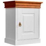 Biała szafka nocna na styl prowansalski ANADI