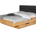 Łóżko Dębowe z Pojemnikiem i Nowoczesnym Designem Surara