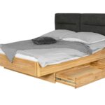 Łóżko Dębowe z Pojemnikiem i Nowoczesnym Designem Surara