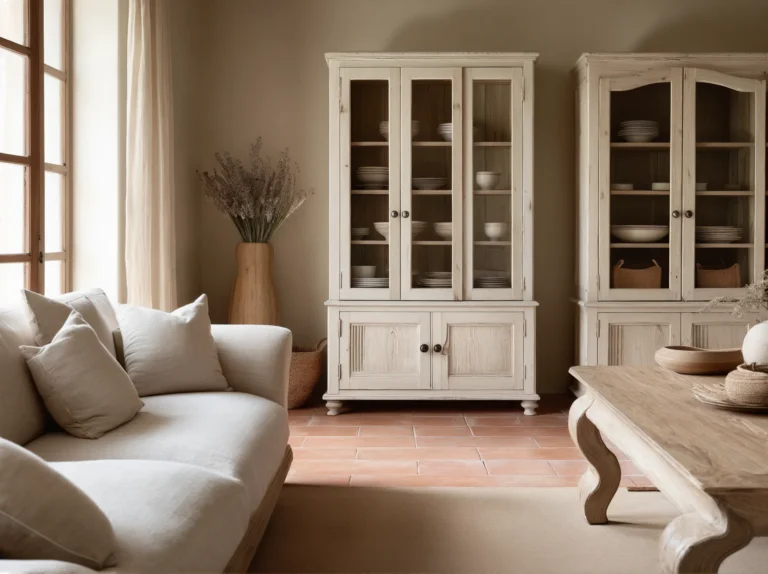 Meble drewniane prowansalskie salon