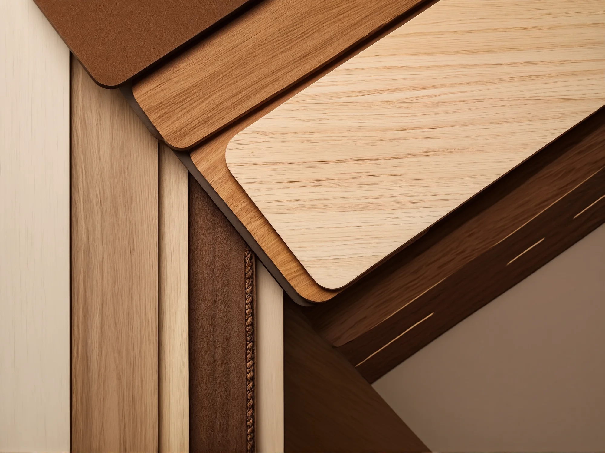 Meble z drewna prezentowane w salonie popularnej sieciówki