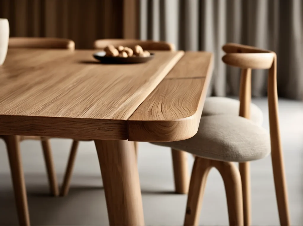 Stół drewniany nowoczesny — design w naturalnym drewnie
