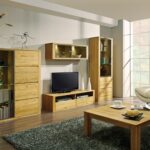 Meble drewniane dębowe w naturalnym kolorze do salonu