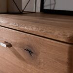 Komoda z szufladami dąb craft z metalowym uchwytem