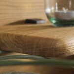 Półka z litego dębu naturalnego z zaokrągloną krawędzią