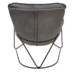 Fotel welurowy Nexor 75 cm szary – zdjęcie 4