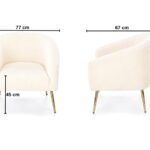 Fotel baranek Softelio 77 cm kremowy – zdjęcie 5
