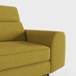 Fotel tapicerowany Retrella 100 cm w stylu retro w aranżacji wnętrza 4